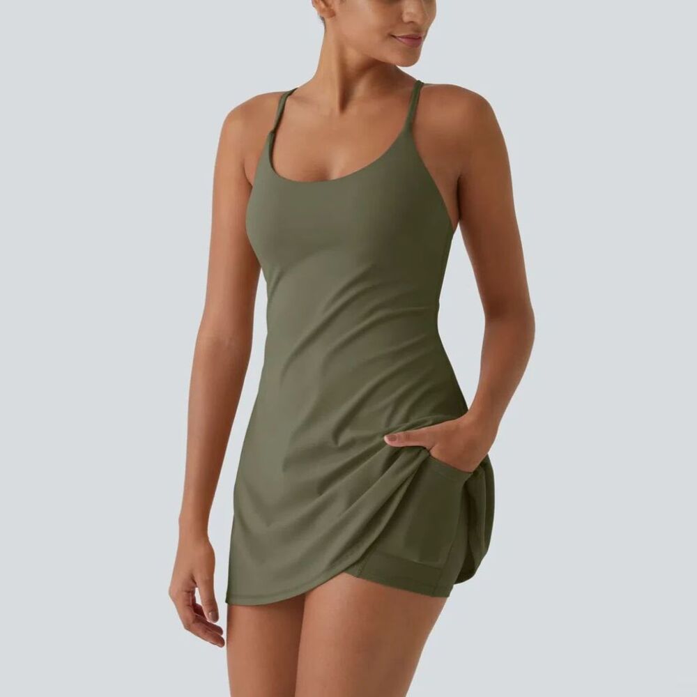 Halara Softlyzero Plush Backless Active Dress Eas… - image 1